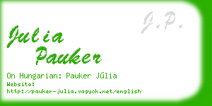 julia pauker business card